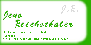 jeno reichsthaler business card